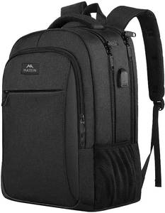 lot 6034 image: MATEIN Business Laptop Backpack, 15.6 Inch Travel Laptop Bag Rucksack with USB Charging Port, Water-Resistant Bag Daypack for Work College Computer Men Women Backpack, Black