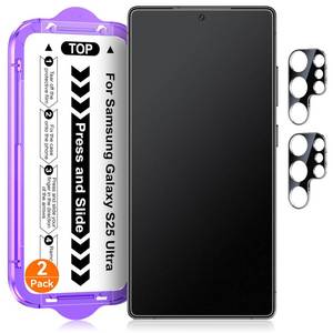lot 6039 image: Ksleri 2 Pack for Samsung Galaxy S25 Ultra 6.9 Inch Matte Glass Screen Protector  2 Pack Camera Lens Protector with Easy Installation Kit, Anti-Glare No Dazzling Tempered Glass