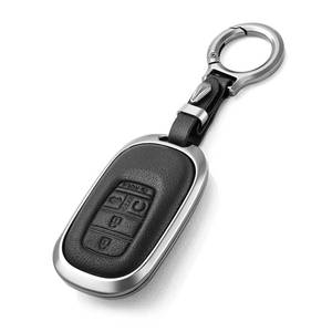 lot 6054 image: OFFCURVE Key Fob Cover for Honda, Special Car Key Case Compatible with 2022 2023 Honda Civic Accord HR-V CR-V Pilot Sport SI EX EX-L Touring 5 Buttons Smart Key Protector Car Accessories, Black
