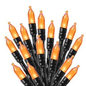 lot 6063 image: Orange LED Outdoor Halloween Lights, Halloween Decorations, 39 FT 100 LED Mini Lights with 8 Lighting Modes,Connectable String Light Plug in for Garden Patio Party Haunted House Ghost Holiday Decor