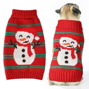 lot 6071 image: Christmas Dog Sweaters for Small Medium Large Dogs and Cats,Pet Soft Warm Holiday Outfit Girl & Boy,Pup Winter Clothes Turtleneck Double Knitting Collar for Outdoors Playing (Snowman,Large)