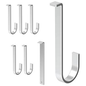 lot 6073 image: Aluminum Alloy No Damage Vinyl Siding Hooks Hangers with 1 pcs Crowbar, for Hanging Outdoor Decor (6 pcs)