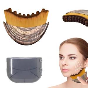 lot 6097 image: ANGEO Lymphatic Contour Face Brush �� Soft Bristle Lymphatic Drainage Massager, Facial Sculpting Tool for Chin & Jawline, Gentle Lymphatic Face Brush for Daily Skincare & Spa Treatments