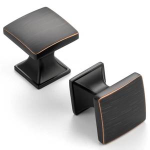 lot 6105 image: ASKANO 20 Pack 1 Inch, Small Square Oil Rubbed Bronze Cabinet Knobs Brushed Bronze Drawer Knobs Bronze Cabinet Pulls, ZK2203 Solid Kitchen Hardware for Cabinet Drawer Bedroom Dresser Bathroom Cupboard