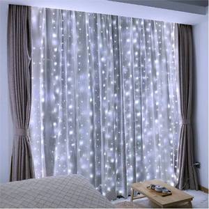 lot 6139 image: ZSJWL 300 LED White Curtain Lights, 9.8x9.8Ft DIY Windows Fairy String Lights with Remote 8 Modes Timer for Bedroom, USB Plug in Fairy Curtain Lights for Indoor Outdoor Weddings Party Garden Wall