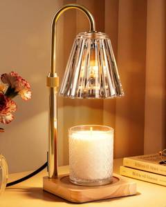 lot 6151 image: Marycele Candle Warmer Lamp with Timer & Dimmer - Valentines Day Gifts for Women Her Mom, Aesthetic Valentines Decor, Adjustable Height Wax Melter for Large Jar & 3-Wick Candles (2 Bulbs Included)