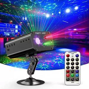 lot 6167 image: Party Lights Dj Disco Lights, Strobe Stage Light Sound Activated Laser Llights Projector with Remote Control for Parties Bar Birthday Wedding Holiday Event Live Show Xmas Decorations Lights