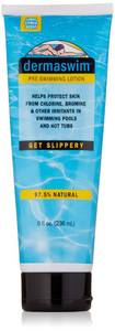 lot 6178 image: DERMASWIM Pre-Swim Lotion for Chlorine Protection �� 8 fl oz  97.5% Natural & Paraben-Free  Vitamin-Enriched with Aloe & Green Tea  Shields & Moisturizes Skin Before Swimming in Pools or Hot Tubs