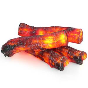 lot 8067 image: LED Electric Fireplace Logs with Realistic Flames, 10.4 inch Flameless Plug-in Fire Light, Indoor Decorative Faux Logs(26cm10.4in) ��No Battery��