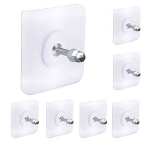 lot 8069 image: AIERSA Screw Free Sticker,Adhesive Hooks Heavy Duty,Wall Hooks for Hanging,Seamless Screws for Wall Mount,2 in 1 Reusable for Kitchen,Bathroom,Home,Office(7 Pcs, 16mm)