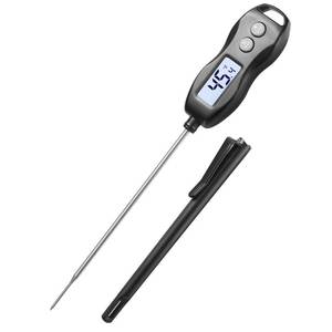 lot 8078 image: BRAPILOT Digital Meat Thermometer Backlight,Waterproof Instant Read Food Thermometer for Cooking Grilling BBQ Baking Liquids Beef Turkey (Black)