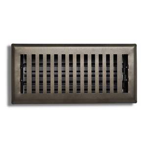 lot 8081 image: Sierra Grates 4 x 12 Contemporary Design, Steel Floor Register in Metallic Bronze Color - Vent Covers for Home Floor- Decorative Air Vent Covers with Air Filter - Duct Size 4��x12��