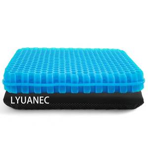lot 8090 image: Gel Seat Cushion for Long Sitting - 16.5 x 14.5 x 2.4 (Extra Thick��Soft) Gel Cushion for People Over 185 lbs, Pressure Relief Cushion for Office Chair, Egg Cushions for Wheelchair, Gel Pad for Car
