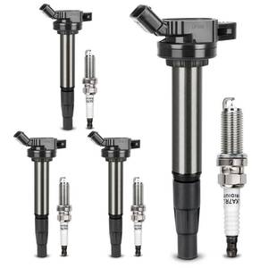 lot 8100 image: UF596 Ignition Coil & 93501 Double Iridium Spark Plug Compatible with Toyota Corolla Matrix Prius Prius V C-HRLexus CT200h Scion xD iMPontiac Vibe 1.8L L4 Replaces #UF619 C1714 GN10341 9091902252