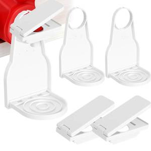 lot 8112 image: AceOrbit 4 Pack Laundry Detergent Dispenser Cup Holder Nozzle Button Tight on Laundry Bottle Spouts Effort Saving Switch No Leaks or Mess with Detergent Drip Catcher Washroom Organization