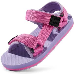 lot 8122 image: KELISI Girls Summer Beach Sandals Cute Hook and Loop Closure Shoes Toddler Boys Walking Slides