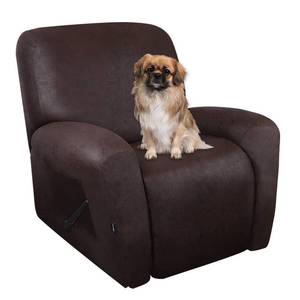 lot 8130 image: ANARACHON Leather Look Recliner Chair Covers Stay in Place 4-Piece Lazy Boy Recliner Slipcovers for Reclining Chair Furniture Protector Spandex Fabric Washable (X-Large, Chocolate)