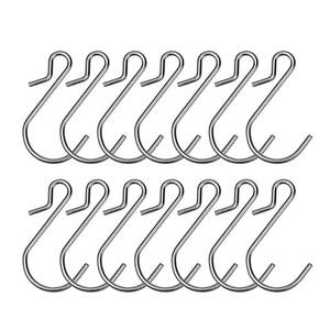lot 8163 image: Hysagtek 60 Pcs Metal Mini Gutter Hang Hooks Weatherproof Light Clips Heavy Duty S Hooks for Outside String Lights, Hanging Ornament, Art Craft Display, Party Decorations