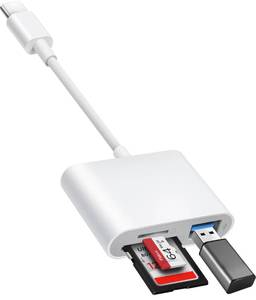 lot 8178 image: USB C to SD Card Reader, BnmxTek SD Card Adapter with SD MicroSD USB 3 Ports, USBC Memory Card Reader for iPhone 15 16, iPad, Mac, MacBook ProAir, Android and More USB-CType C Devices