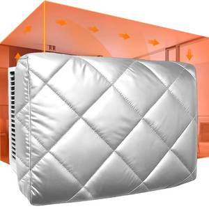 lot 8192 image: Anti-fall Thickened Window Air Conditioner Cover Inside ��Silver��- Windproof Waterproof Insulated - Universal Window AC Unit Cover For Indoor(M-18.814.23in)