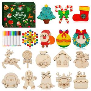 lot 8200 image: Worgree Christmas Crafts for Kids, 36pcs DIY Wooden Magnets Art Craft Supplies Painting Kit for Boys Girls Ages 4-8 8-12 Xmas Stocking Stuffers Toys Party Favors Gifts Goodie Bag Fillers Holiday Decor