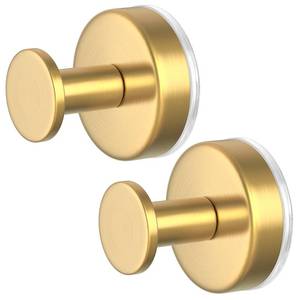 lot 8208 image: HUFEEOH Suction Cup Hooks for Shower, Suction Hooks Wall Hanger for Hanging, Removable Towel Holder for Bathroom, Kitchen, Glass Door, Mirror, Tile (2 Pack O Shape - Gold)