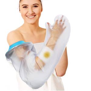 lot 8246 image: Asunby Cast Covers for Shower Arm Adult Waterproof Long full Protector Cover Soft Comfortable Watertight Seal to Keep Wounds Dry Bath Bandage Broken Hand,Wrist,Finger,Elbow Reusable Durable