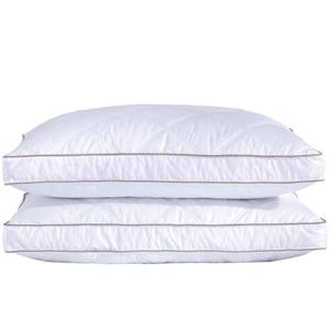 lot 9131 image: puredown� Goose Feathers and Down Pillow for Sleeping Hotel Collection Bed Pillows, Gusseted, King, Set of 2