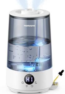 lot 9139 image: Homvana Humidifiers for Bedroom Home, 3.6 L Cool Mist Top-Fill 34H Super Long Time, Quiet 23dB, Baby Humidifier, Oil Diffuser for Large Room, House, Plant, Nursery, Office, BPA FREE, Ultrasonic (Grey) replacement tank