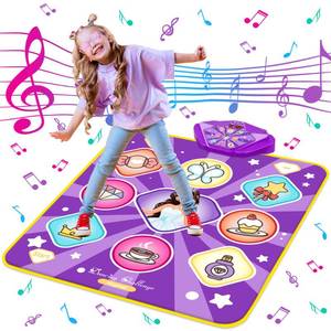 lot 11049 image: Dance Mat Toys for Kids, Purple Princess Electronic Dance Pad Game with 5 Gaming Modes, Dance Toys with LED Lights, Built-in Music, Ideas Christmas Birthday Gifts for 5 Year Old Toddler Girls