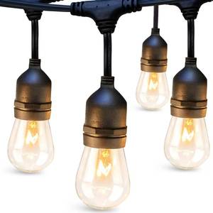 lot 13358 image: addlon 72FT(36FT2) Outdoor String Lights Commercial Grade Weatherproof Strand, 30 Edison Vintage Bulbs, 24 Hanging Sockets and 6 Spare Bulbs, ETL Listed Decorative Cafe Patio Lights for Bistro
