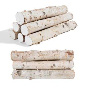 lot 13384 image: 6 Pack Birch Logs Decorative Natural Birch Log for Decoration,Crafts,DIY,White Birch Logs for Fireplace Decor Firewood(Logs1.4-2.6 Dia. x 16.5 Length)