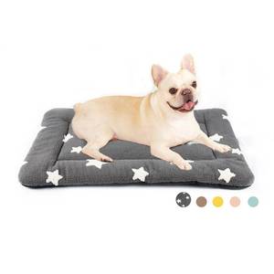 lot 13439 image: Mora Pets Dog Crate Pad Kennel Dog Bed Mat for Medium Dogs Washable Cute Star Pet Bed for Cage Ultra Soft Flat Puppy Cat Kitten Cushion for Sleeping Anti-Slip Grey 30 x 19