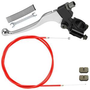 lot 14033 image: YOXUFA Mini Bike Brake Lever Kit with 61 Brake Cable Replacement for Coleman Minibike CT100U CC100X Baja Doodle Bug DB30 Motovox MBX10 MBX11 Monster Moto 80cc 105cc Powersports Parts 78 22mm Handle