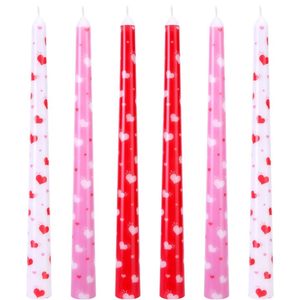 lot 14068 image: EBaokuup 6 Pcs Valentines Heart Taper Candles-10 Unscented Valentines Day Taper Candles-Red Taper Candles for Valentine Anniversary Home Table Decoration Wedding Holiday Gift