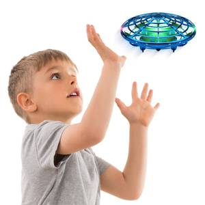 lot 14078 image: Force1 Scoot Hand Operated Drone for Kids or Adults - Hands Free Motion Sensor Mini Drones, Easy LED Indoor Rechargeable UFO Toy Flying Orb Ball Drone Toys for Boys and Girls (Blue)