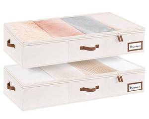 lot 14082 image: StorageWorks Extra Large Under Bed Storage Containers with Handles and Label Holder, 2 Pack Ultra-thick Fabric Underbed Bins, Closet Organizer for Clothes, Blankets, Sweater