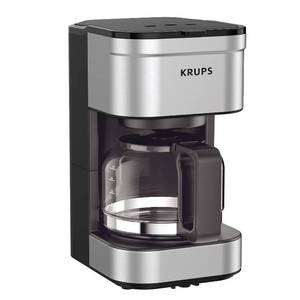 lot 19310 image: KRUPS Simply Brew Compact 5 Cup Coffee Maker Stainless Steel Design, Pause & Brew, Keep Warm, Reusable Filter, Drip-Free Carafe