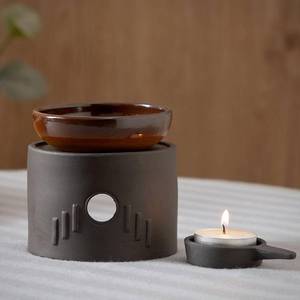 lot 20306 image: Warmself Hand Made Large Capacity Essential Oil Burner Wax Melt Burners, Aromatherapy Aroma Burner Ceramic Oil Diffuser Candle Tealight Holder Home Bedroom Decor