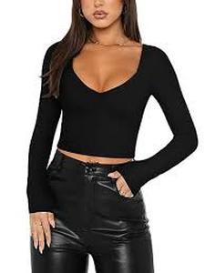 lot 6048 image: Reoria Black Long Sleeve Athletic Top Size M