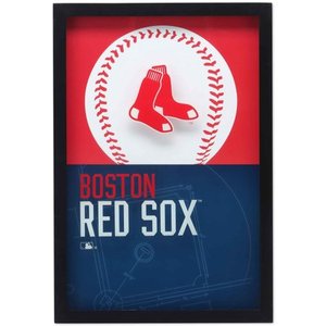 lot 1566 image: Boston Red Sox 12   x 17   Glass Framed Sign