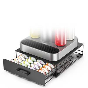 lot 1569 image: ZECENN Storage Drawer for Bartesian Capsules, Stackable Cocktail Pod Holder for Bartesian Cocktail Machine Compatible with Bev by BLACKDECKER Cocktail Machine - Black40 Pods Capacity