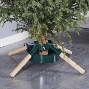 lot 1579 image: Blissun Christmas Tree Stand, Christmas Tree Holder, Xmas Tree Base Stand for Real Trees, Fits up to 8FT Real Trees, Green
