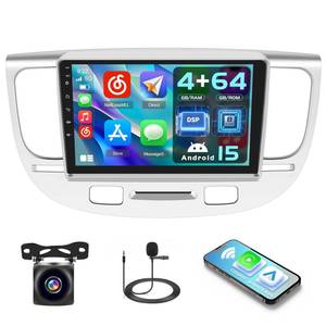 lot 1618 image: Inefala Qualcomm 4G 64G for Kia Rio 2005-2011 Radio CarPlay Screen 8 core Android 15 IPS 9 Touchscreen Car Stereo Android Auto Bluetooth 5.1 Backup Camera GPS FM RDS DSP 4UI
