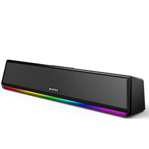 lot 1633 image: Bluedee Computer Speakers for Desktop PC, Bluetooth 5.3 PC Speakers with Dynamic RGB Light, Wired USB Plug & Play Computer Sound Bar, USBType-C Powered Gaming Speakers for Desktop, Laptops, Tablet
