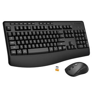 lot 1635 image: Wireless Keyboard and Mouse Combo,Silent Soft Touch Quiet Keyboard Less Noise 90%,Ergonomic with Wrist Rest,2.4GHz 104 Keys Full Size,2400 DPI Mouse,for PC ComputerLaptopMac AirMiniPro