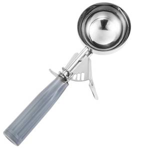 lot 2007 image: Saebye Portion Scoop - #8 (4 oz) - Disher, Large Cookie Scoop, Food Scoops, Muffin Scoops - Portion Control - 188 Stainless Steel, Grey Handle