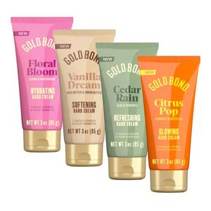 lot 2018 image: Gold Bond Scented Hand Creams, Everyday Hand Cream to Hydrate the Skin, Assorted Scents, 3 oz, 4 pk