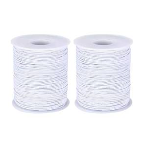 lot 2409 image: GSHLLO 2 Rolls 100m Elastic Bracelet Strings Stretchy Beading Cord Necklace Craft Cord Jewelry Making String Jewellery Crafting Threads White 1.2 mm