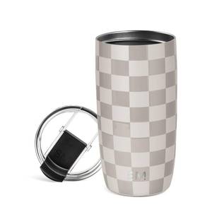 lot 2459 image: Simple Modern Travel Coffee Mug Tumbler with Flip Lid  Reusable Insulated Stainless Steel Cold Brew Iced Coffee Cup Thermos  Gifts for Women Men Him Her  Voyager Collection  16oz  Checkmate